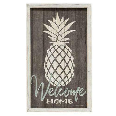 Welcome Home Wall Art With Pineapple Design - The Fox Decor